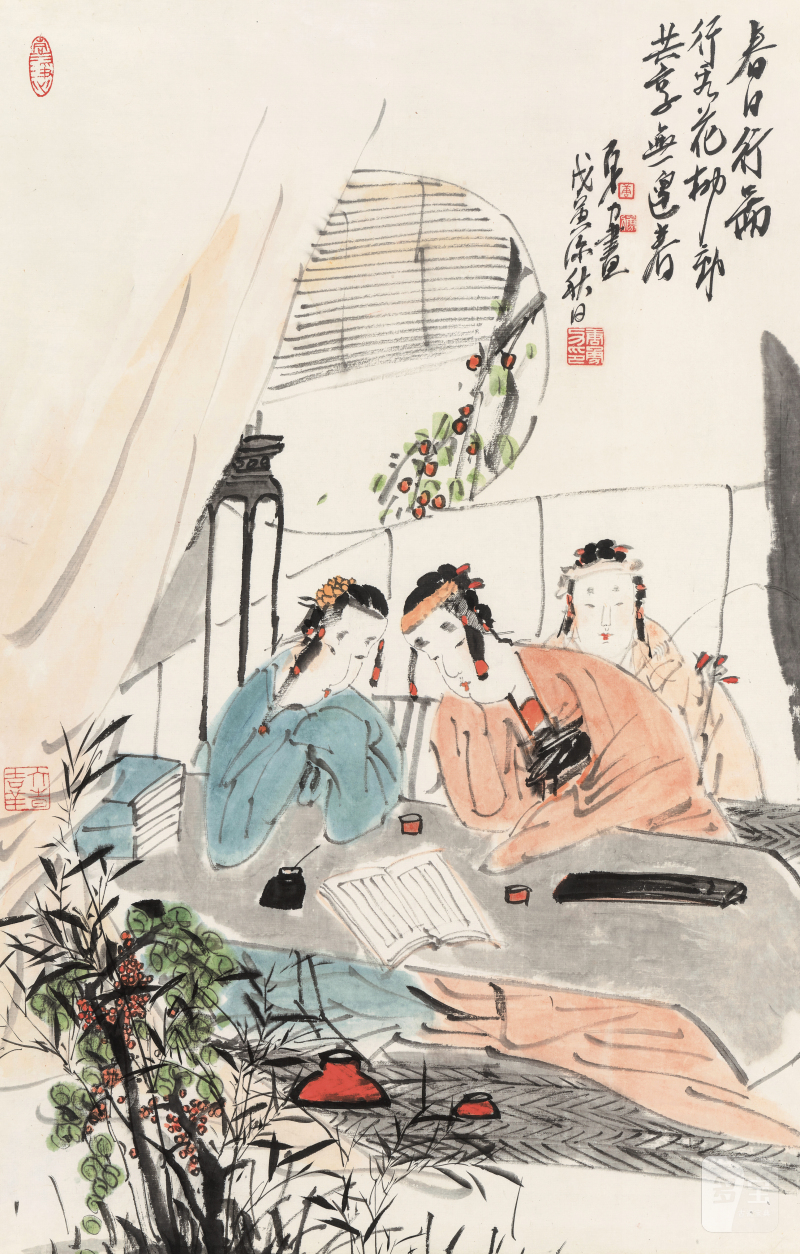 唐勇力 b.1951 春日行图 - 图2